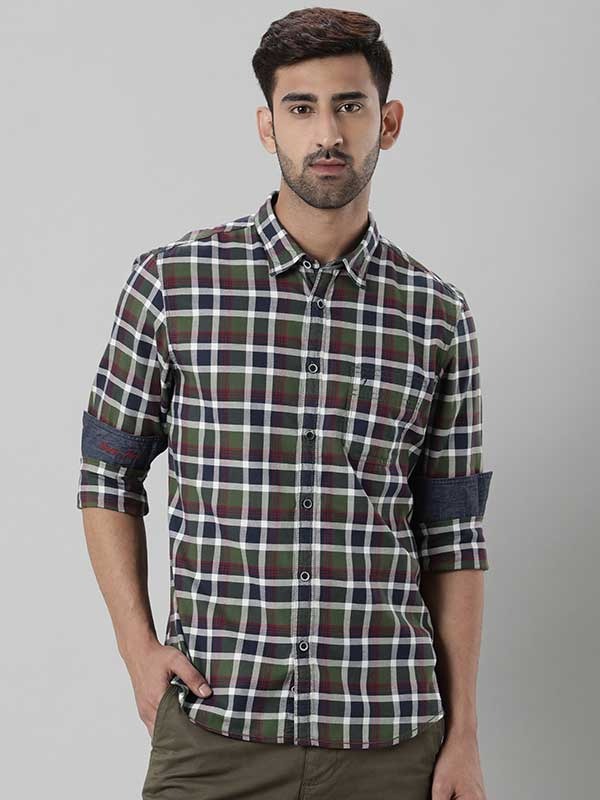 Indian Terrain Men Green Shirt